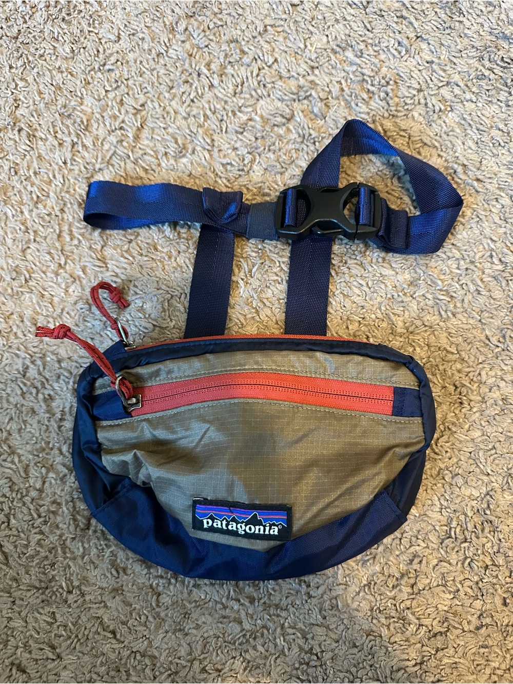 Patagonia Navy, Olive & Red Belt Pack